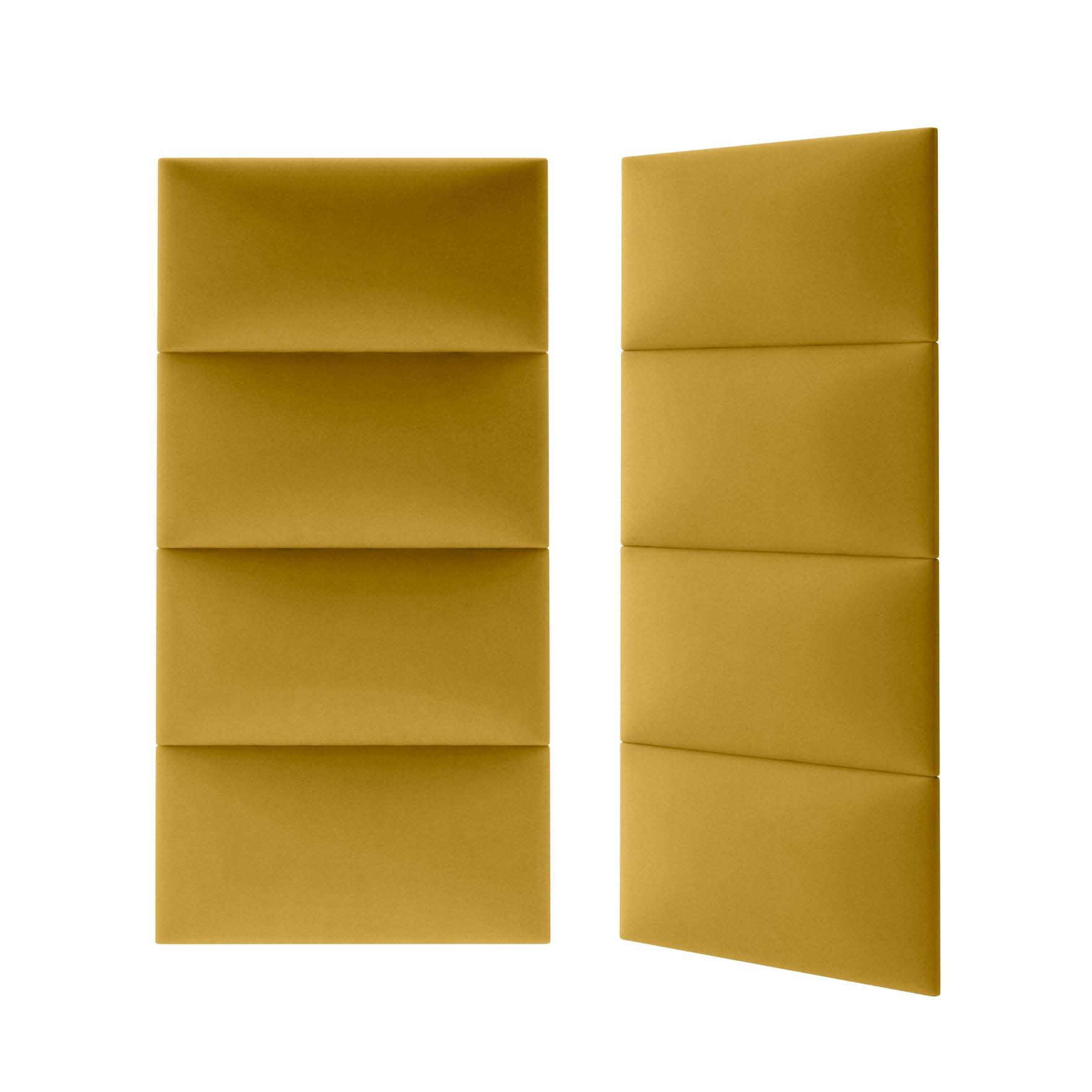 Panou tapitat, galben mustar, dreptunghi, 60 x 30 cm