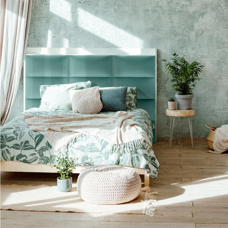 Panou tapitat, verde, dreptunghi, 60 x 30 cm