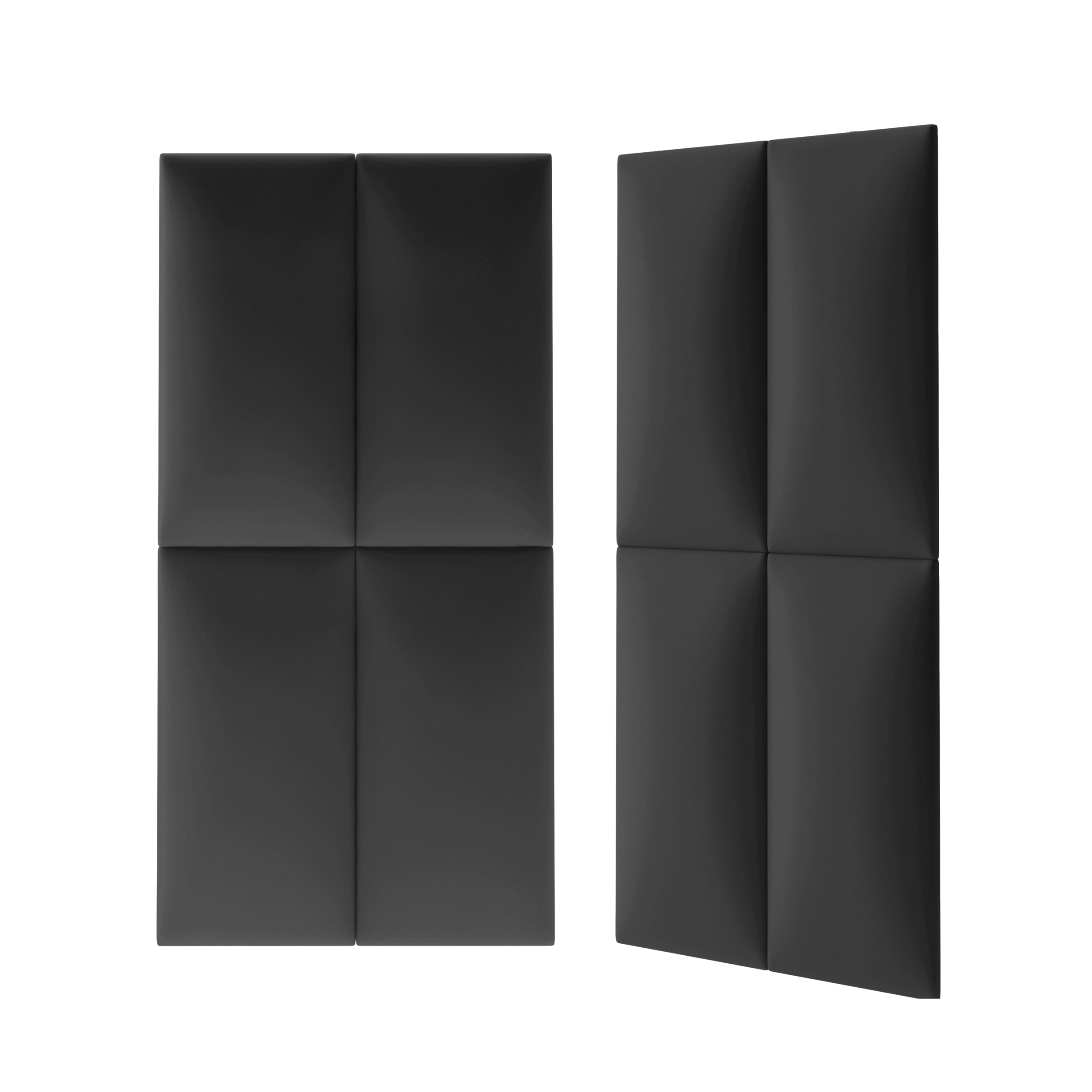 Panou tapitat, negru, dreptunghi, 60 x 30 cm