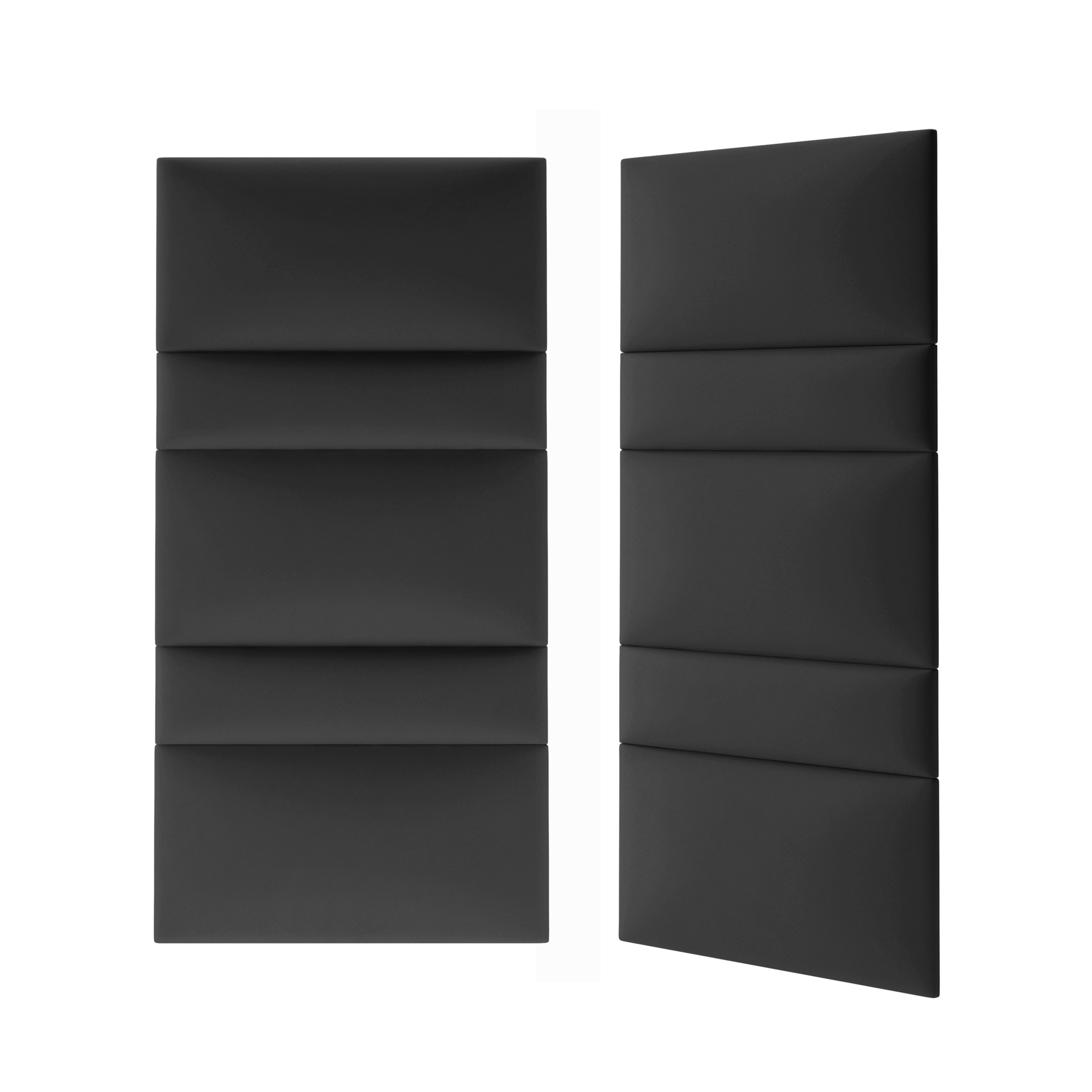 Panou tapitat, negru, dreptunghi, 60 x 30 cm