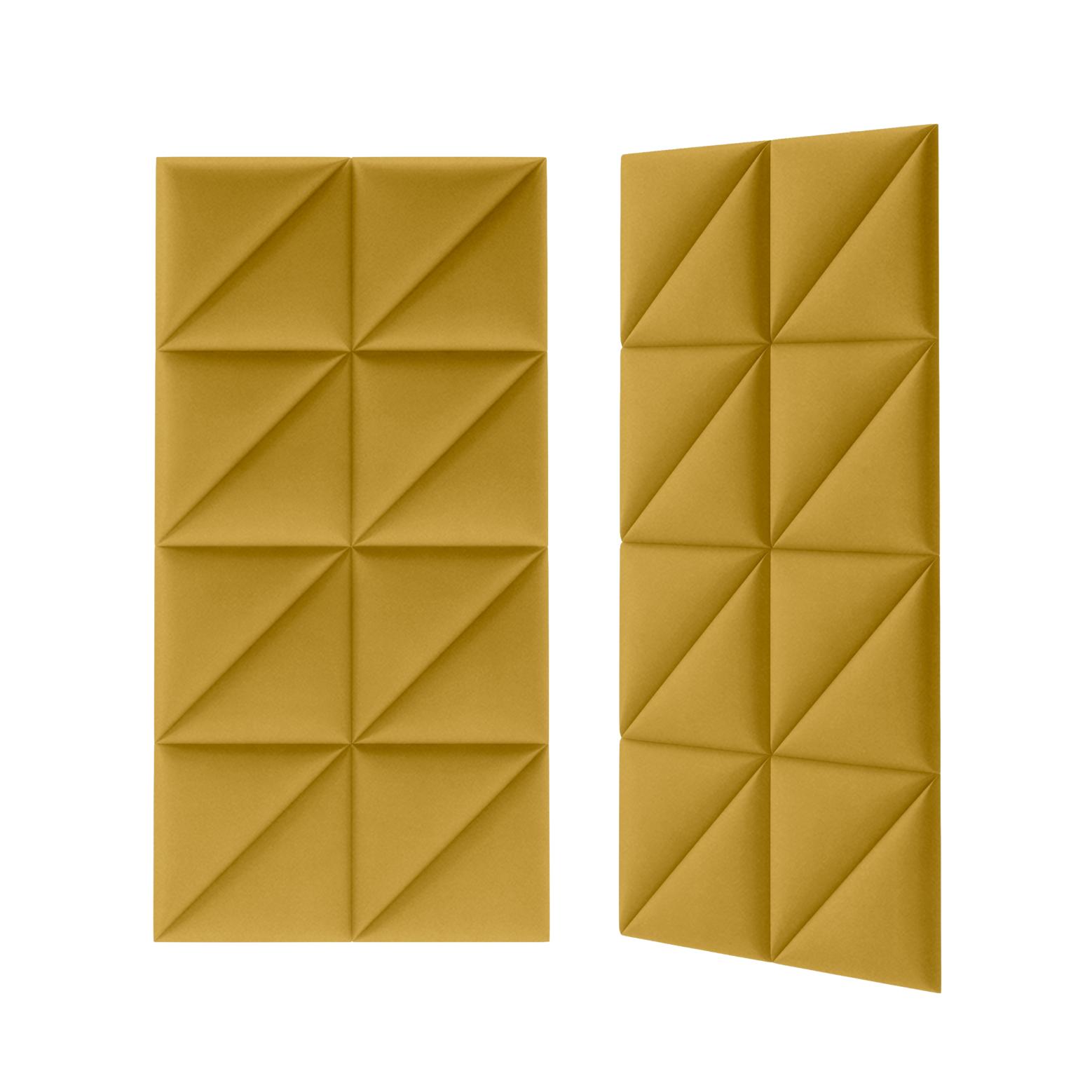 Panou tapitat, galben mustar, triunghi, 30 cm