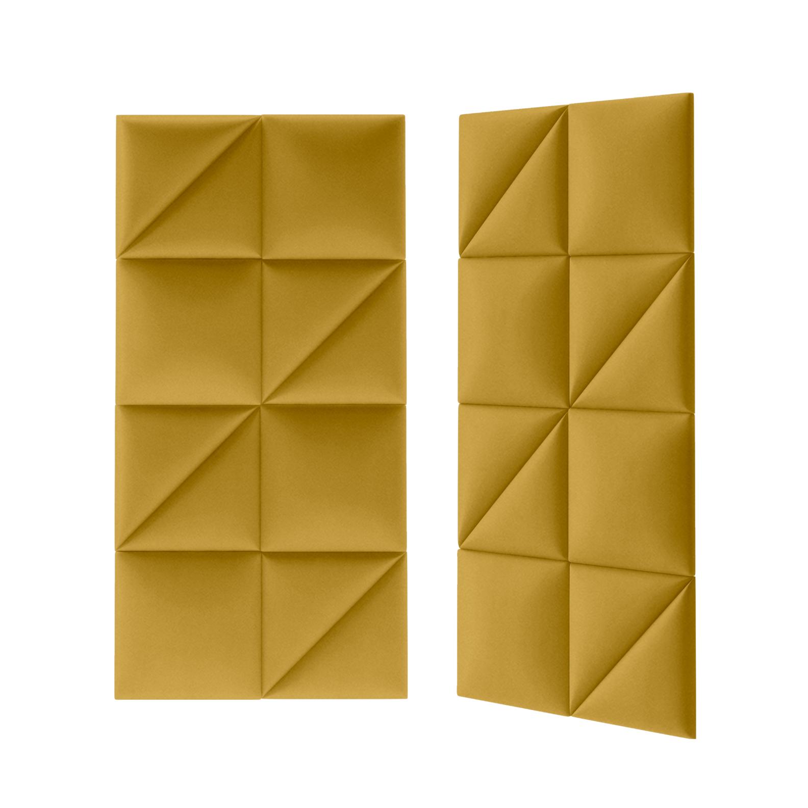 Panou tapitat, galben mustar, triunghi, 30 cm