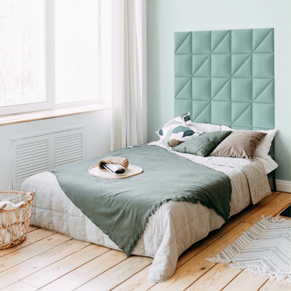 Panou tapitat, verde, triunghi, 30 cm