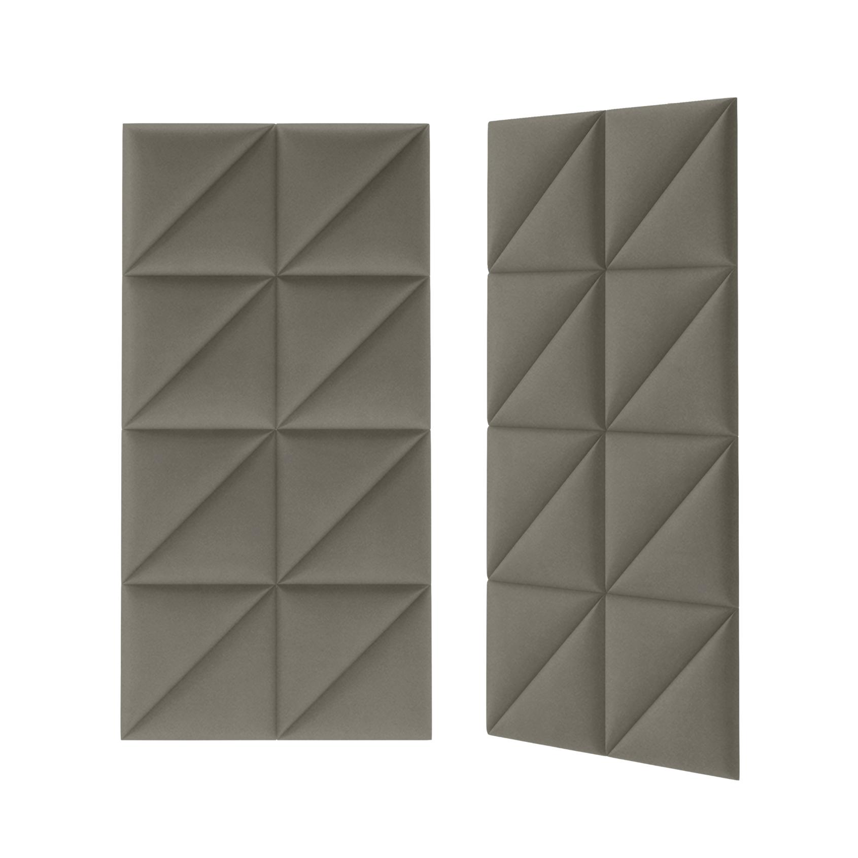 Panou tapitat, gri, triunghi, 30 cm