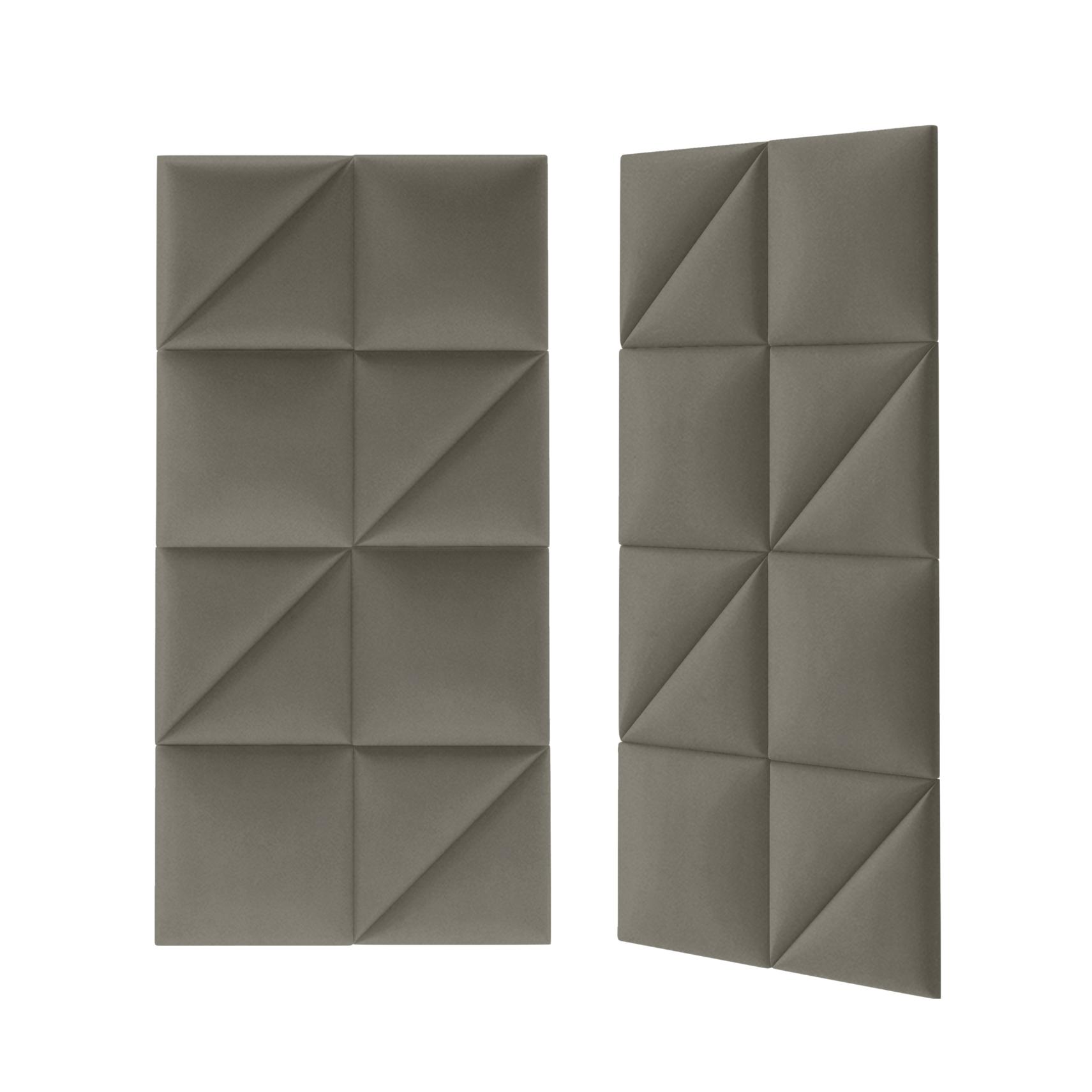 Panou tapitat, gri, triunghi, 30 cm