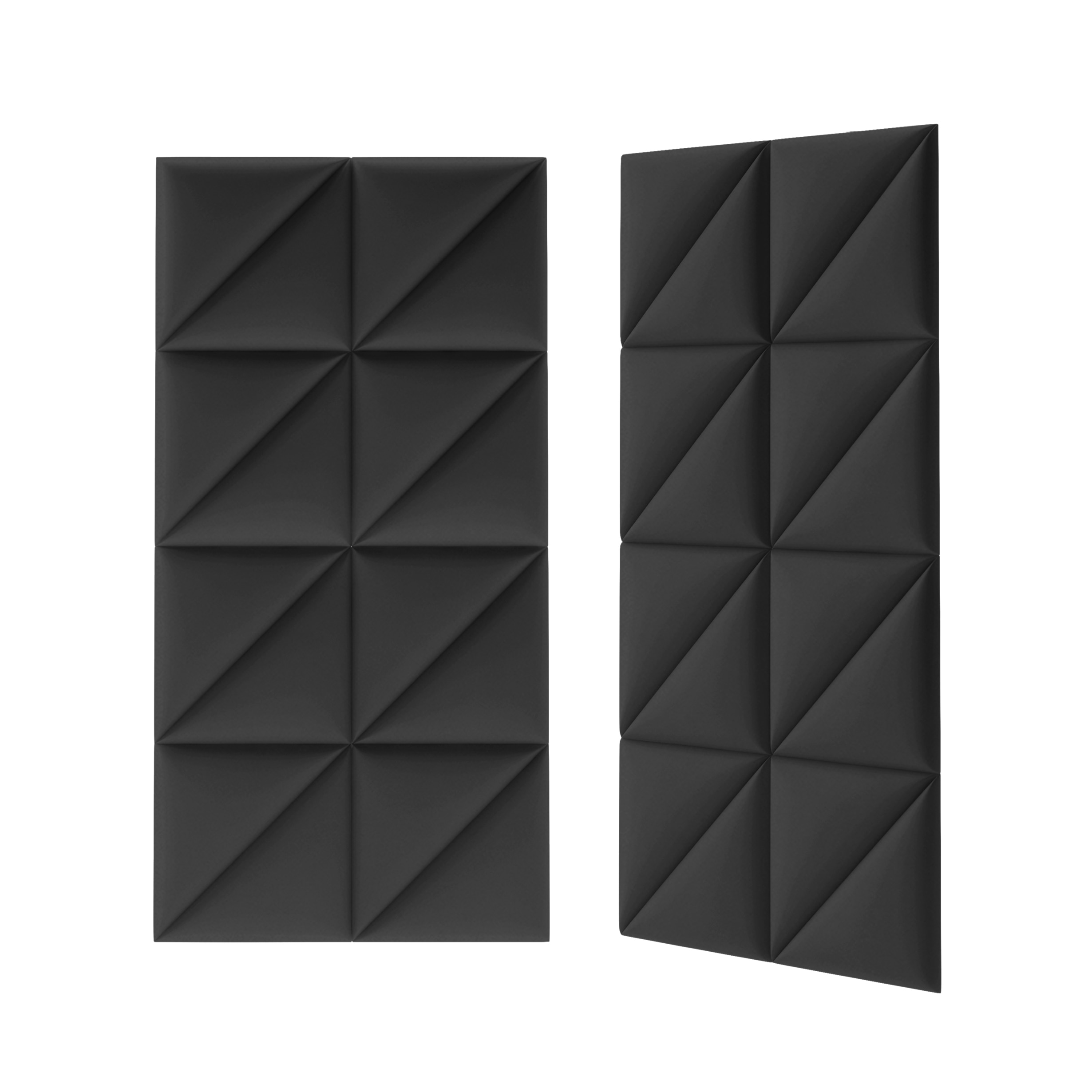 Panou tapitat, negru, triunghi, 30 cm