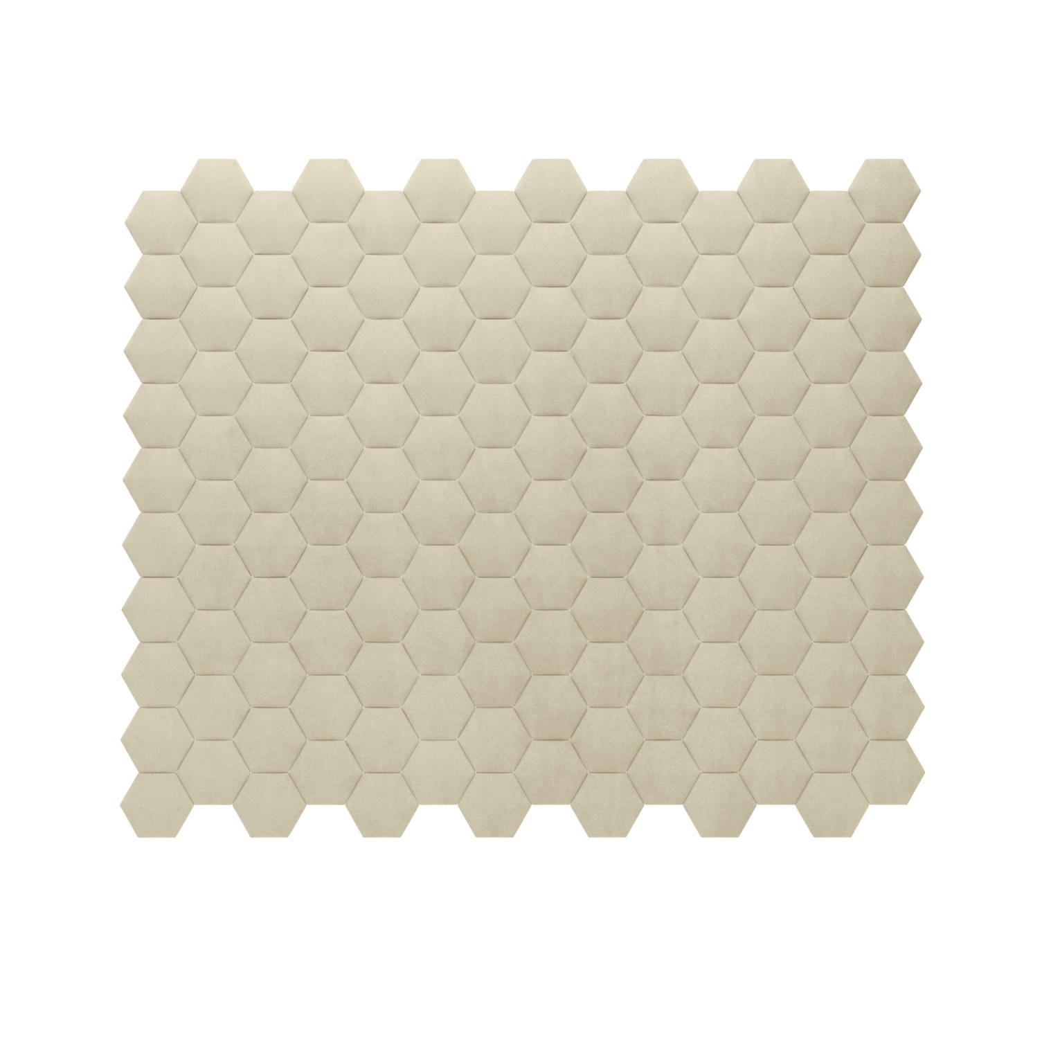 Panou tapitat, galben mustar, hexagon, 17 cm