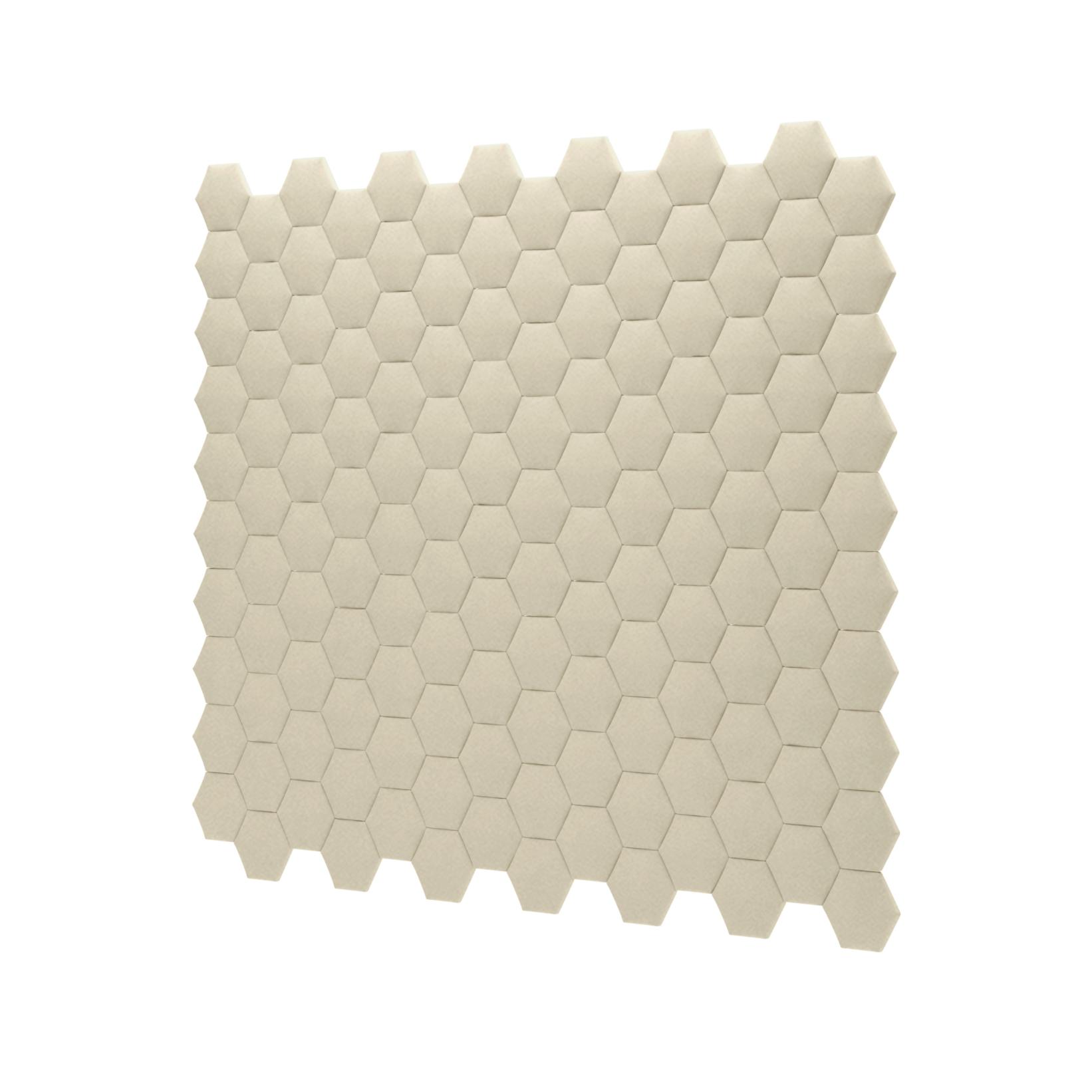 Panou tapitat, galben mustar, hexagon, 17 cm