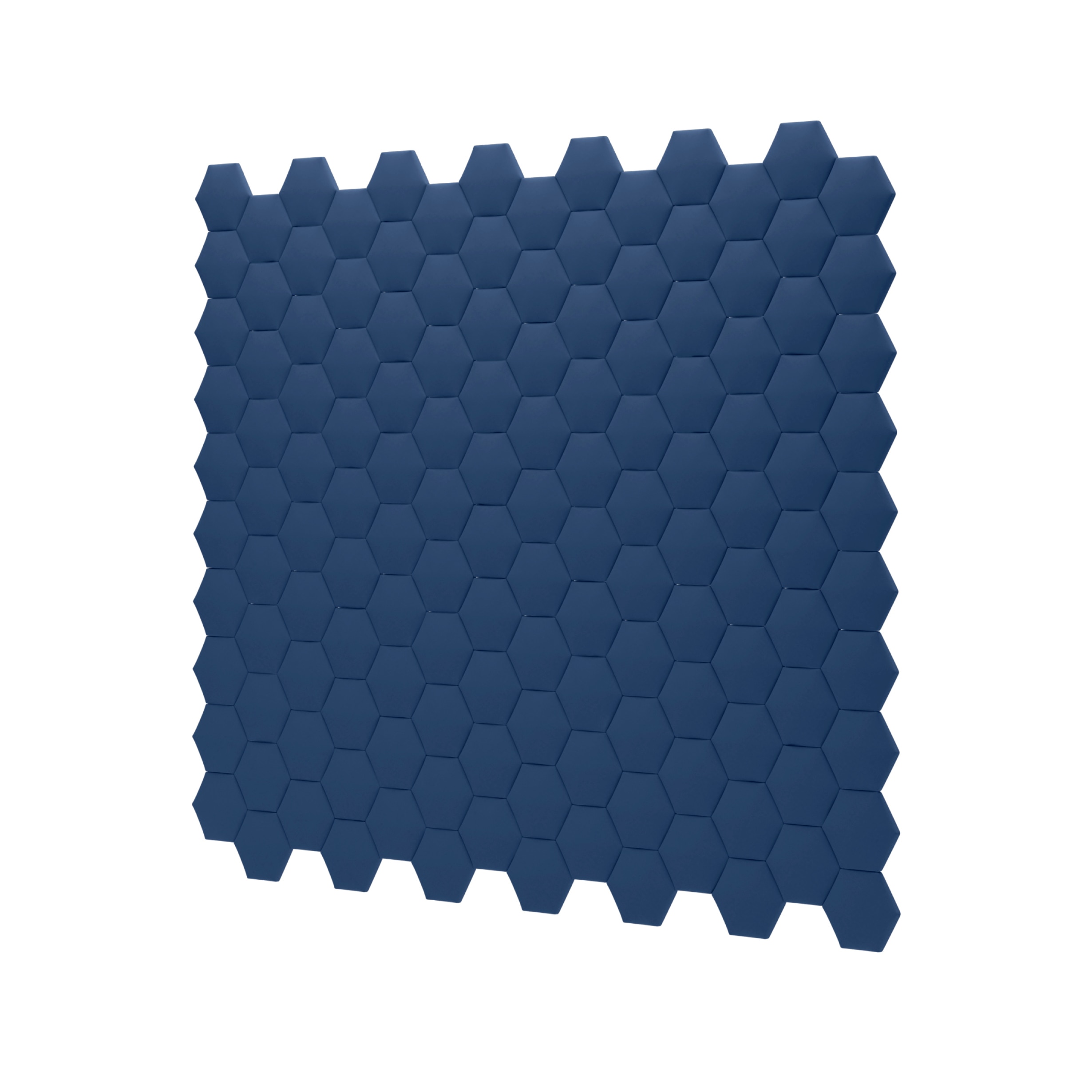 Panou tapitat, albastru, hexagon, 17 cm