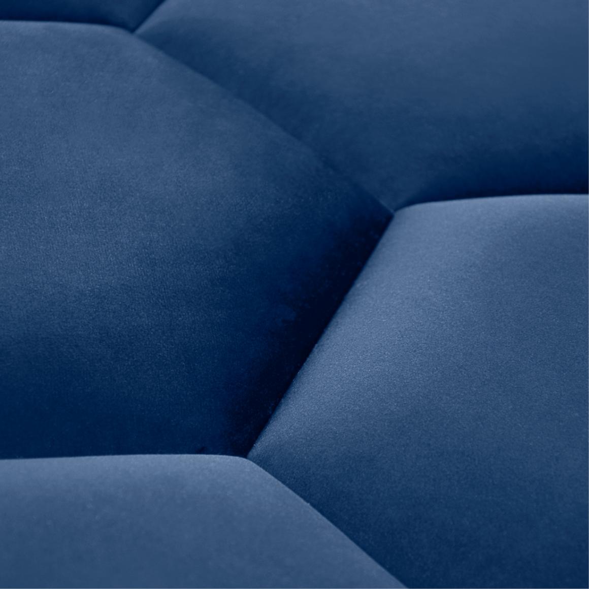 Panou tapitat, albastru, hexagon, 17 cm