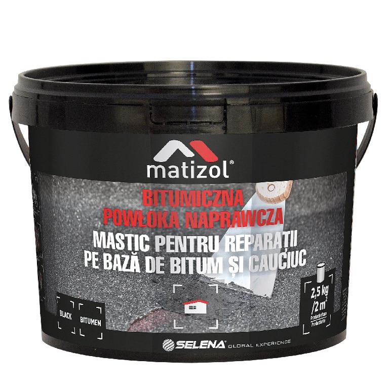 Mastic Pentru Reparatii, bitum si cauciu, Negru, Aplicare Manuala, 2,5 Kg  Matizol 