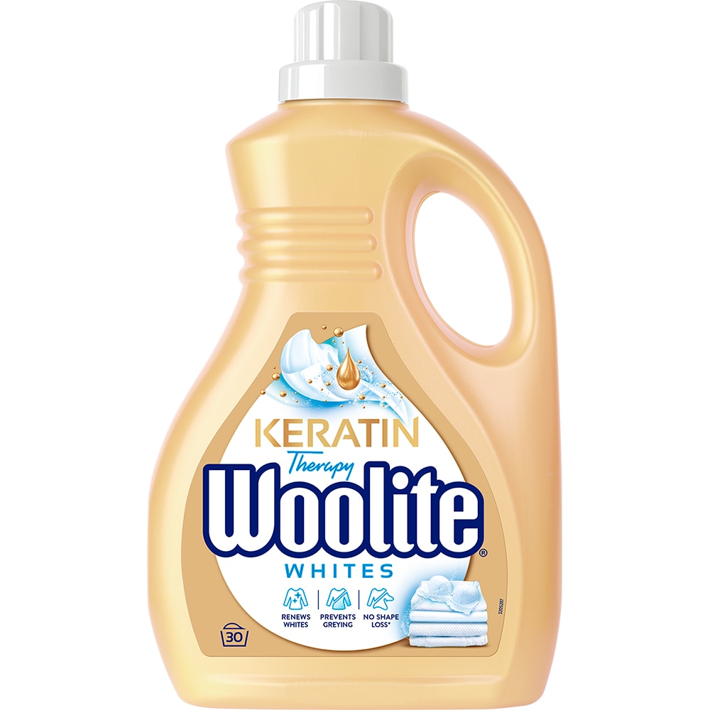 Detergent lichid WOOLITE Keratin Whites, 1.8 l, 30 spalari