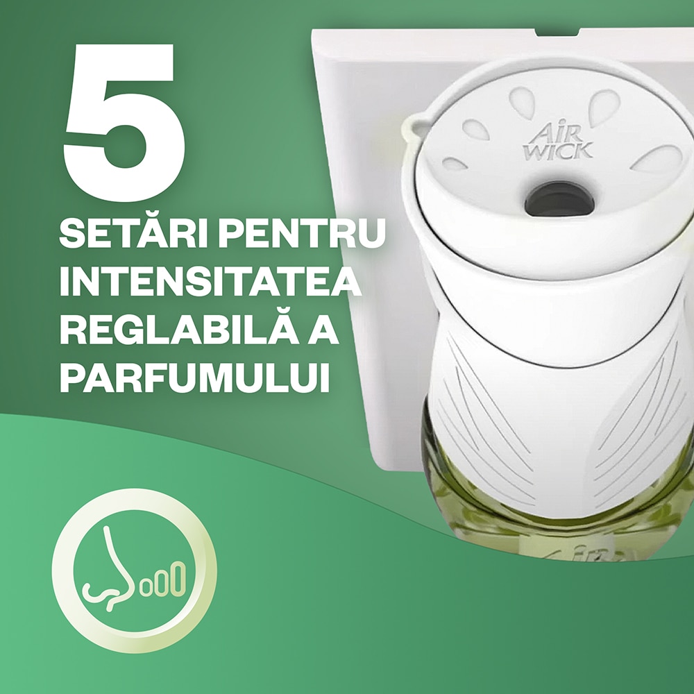 Set rezerve odorizant de camera electric AIR WICK, Piersici si Caise, 2 x 19 ml