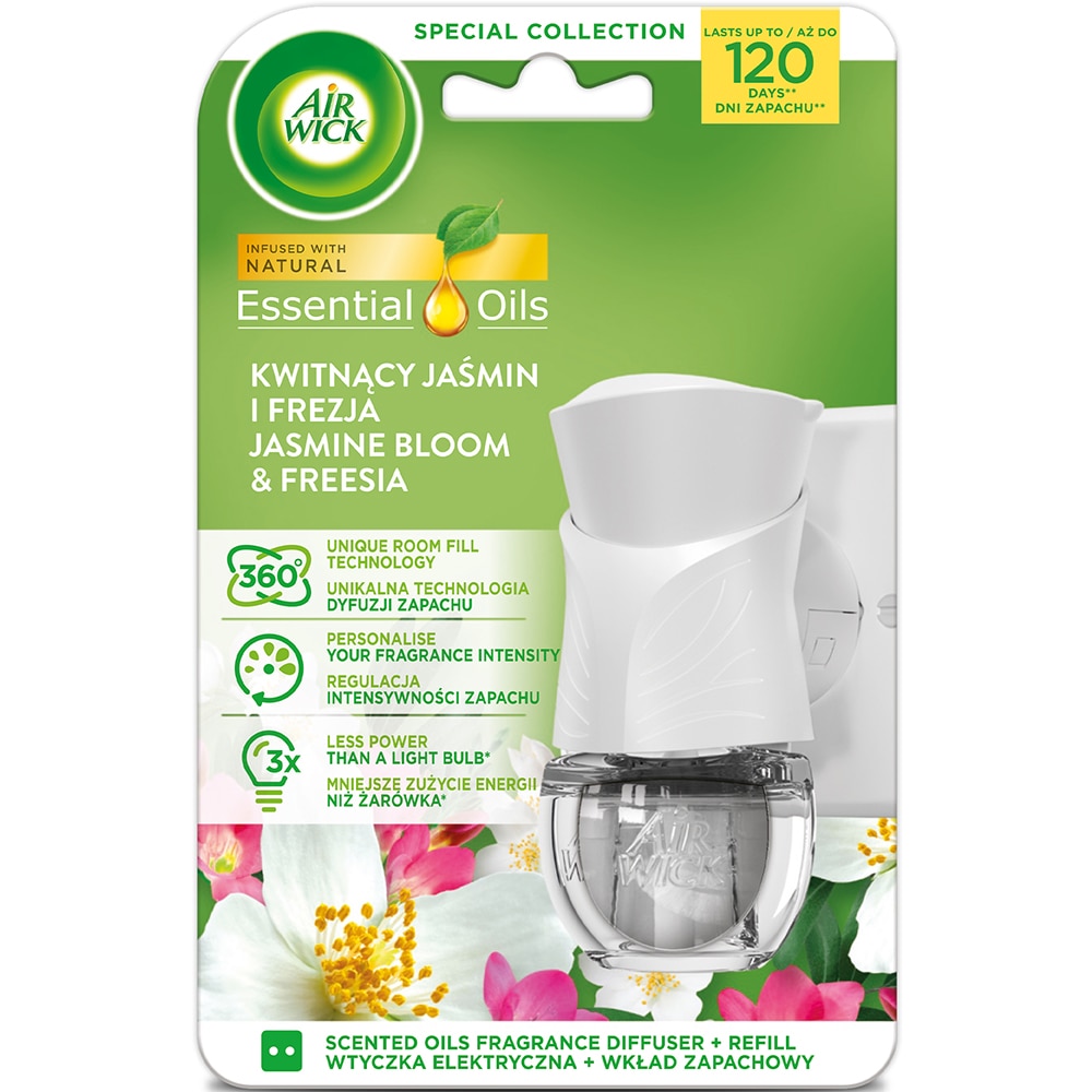 Odorizant de camera electric AIR WICK, Iasomie inflorita si Frezie, 19 ml