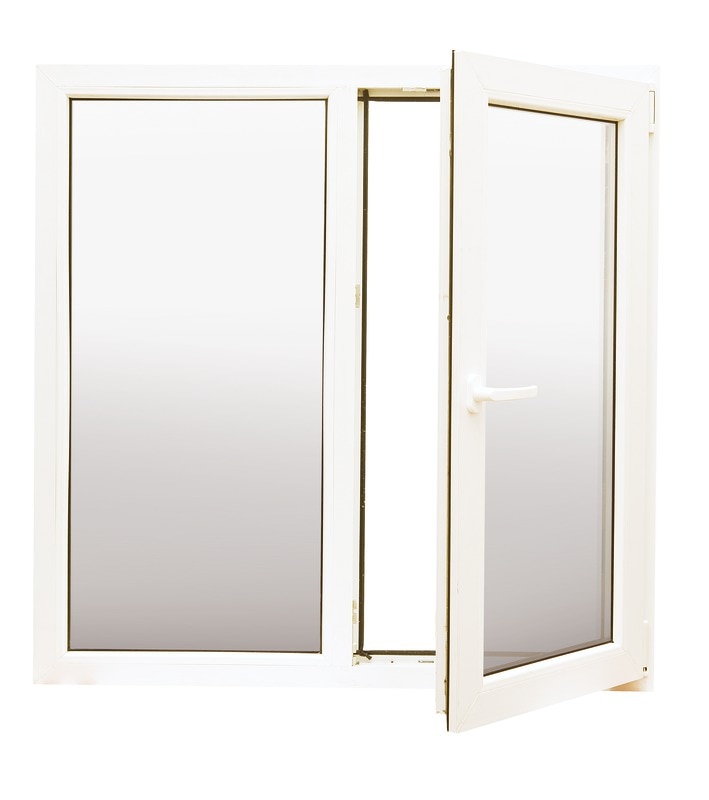 Fereastra termopan FENSTERWELT, PVC, 3 camere, 116 x 116 cm, deschidere fixa + batanta stanga, alb