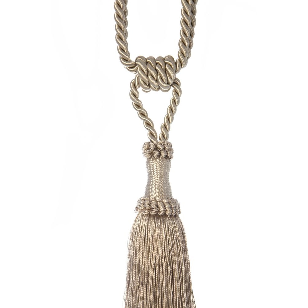 Snur prindere draperie, poliester, 44 x 4 cm, bej