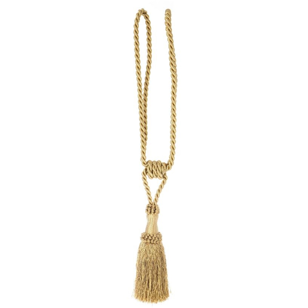 Snur prindere draperie, poliester, 44 x 4 cm, auriu