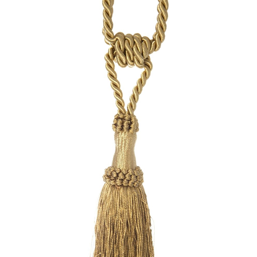 Snur prindere draperie, poliester, 44 x 4 cm, auriu