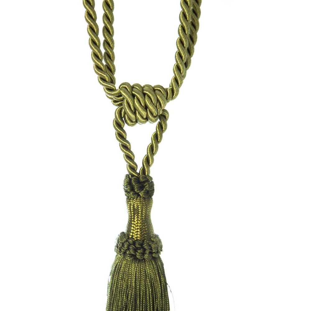 Snur prindere draperie, poliester, 44 x 4 cm, verde