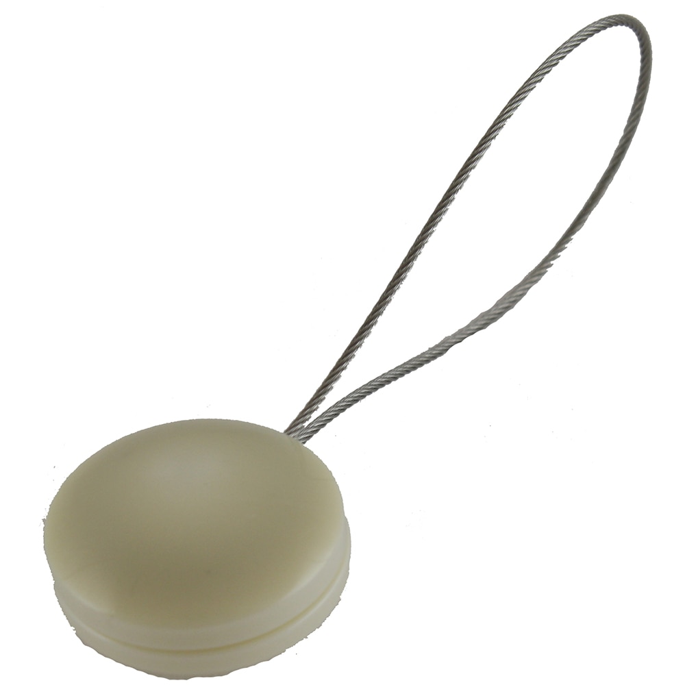 Magnet prindere draperie Pearls, rasina, 19 x 7 cm, bej