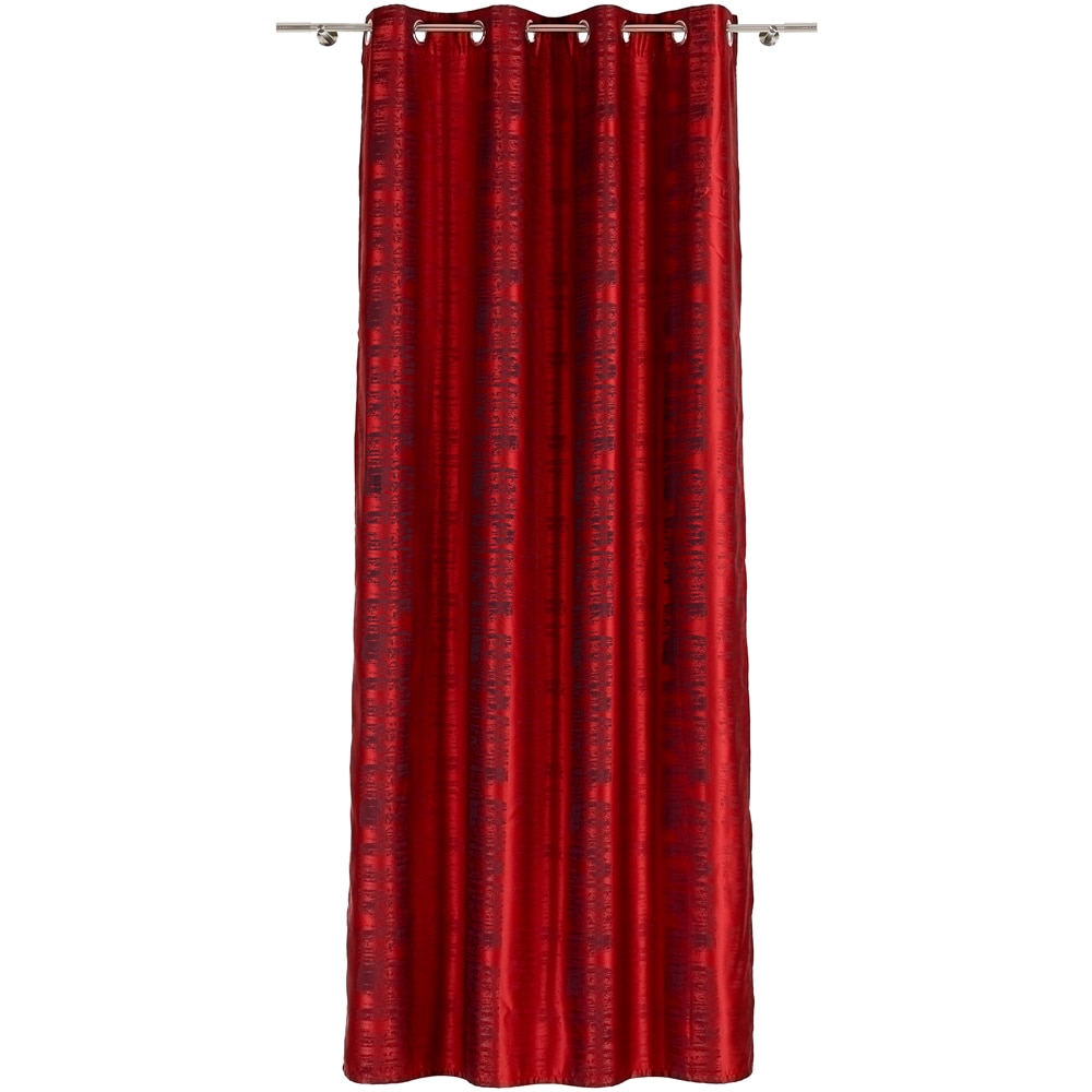 Draperie Brooklyn, inele, 140 x 245 cm, semiopac, rosu