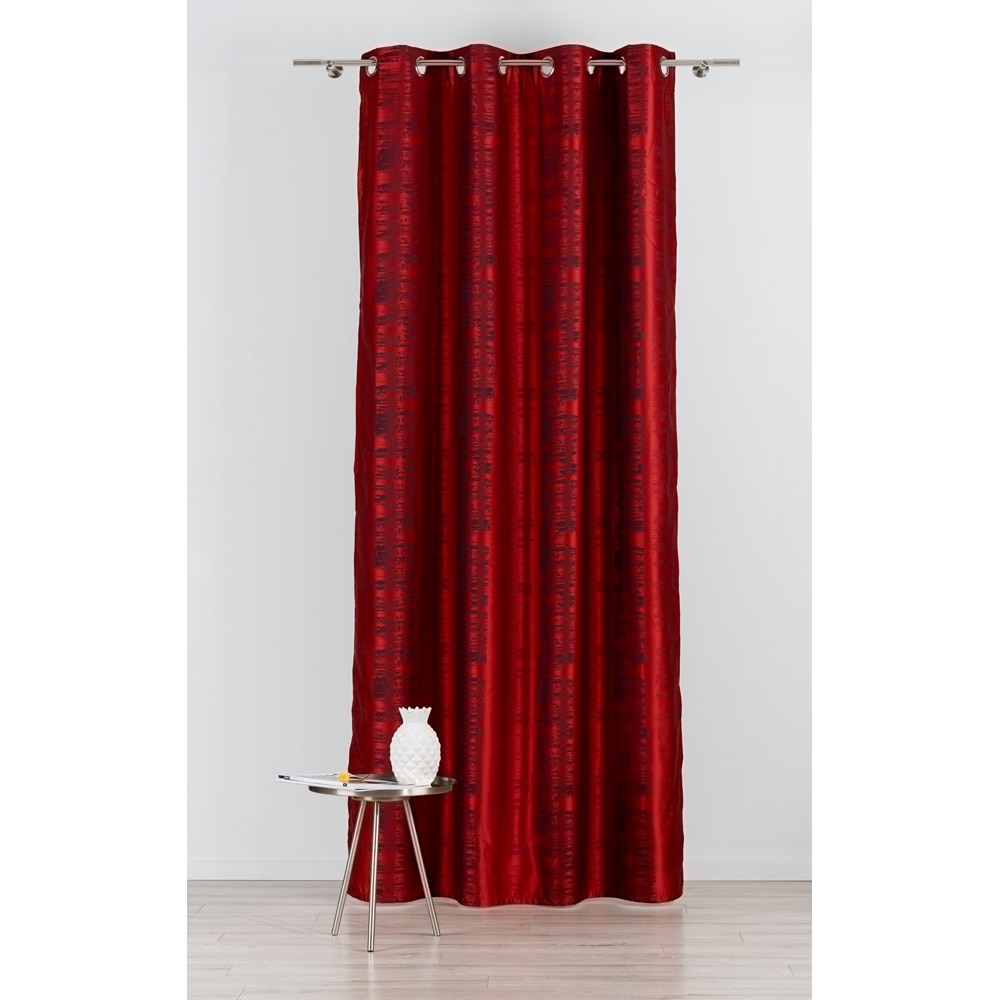 Draperie Brooklyn, inele, 140 x 245 cm, semiopac, rosu