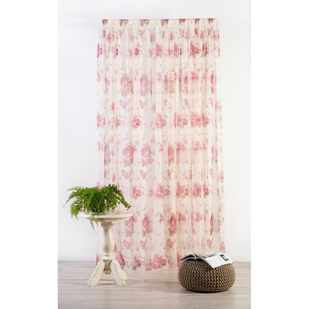 Perdea Judie, rejansa, 140 x 245 cm, roz