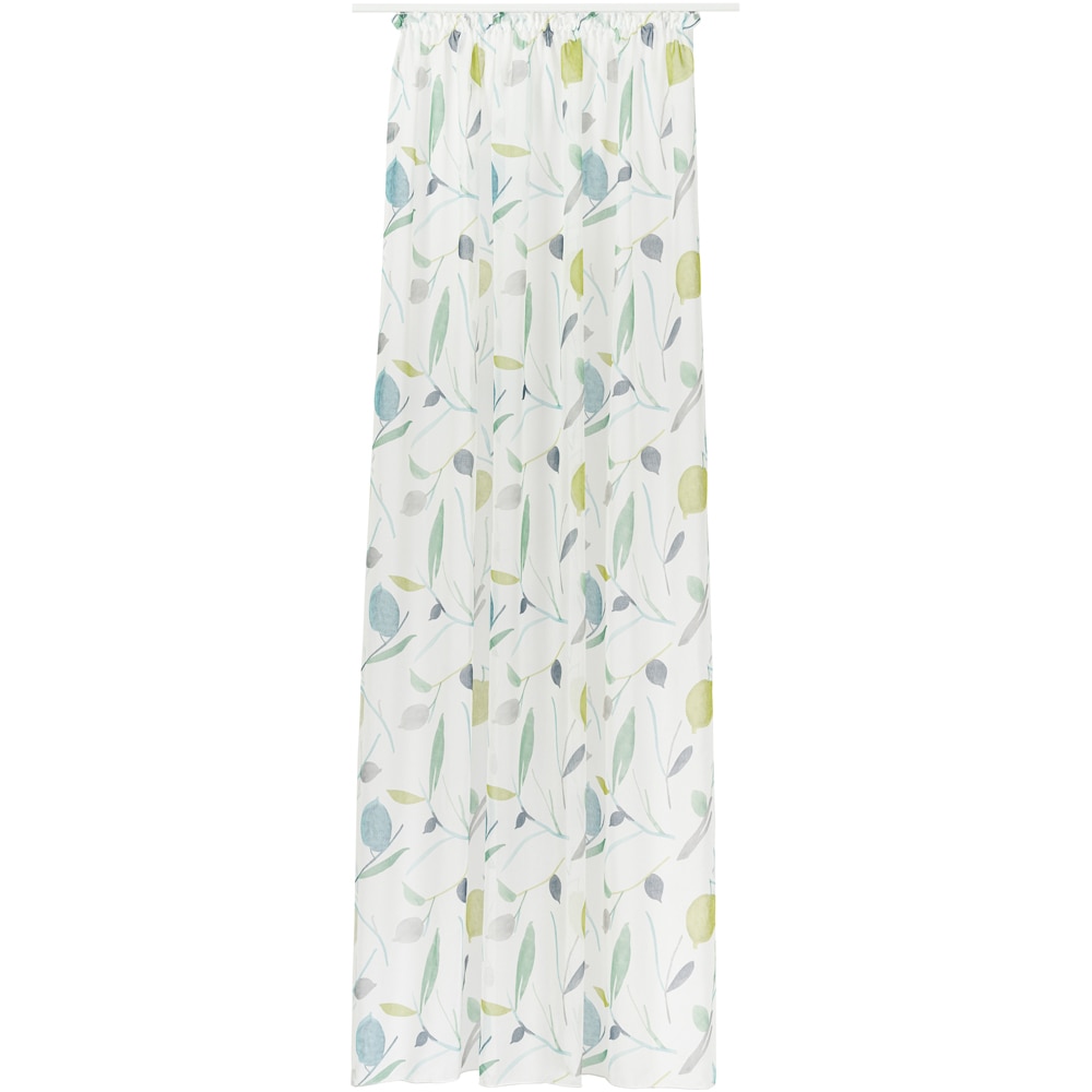 Perdea Mendola Palmas, rejansa, 300 x 260 cm, verde