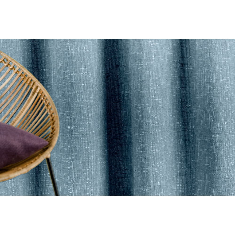 Draperie Mendola Riva, inele, 140 x 245 cm, albastru-gri