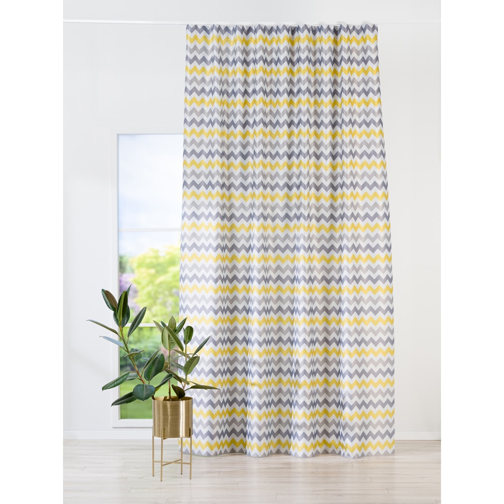 Draperie Icarus, inele, 140 x 260 cm, semiopac, galben