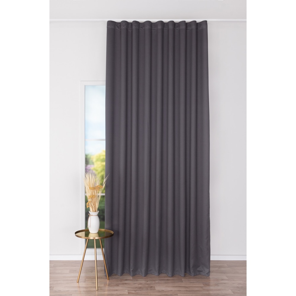 Draperie Altai, rejansa, 140 x 260 cm, semiopac, gri inchis