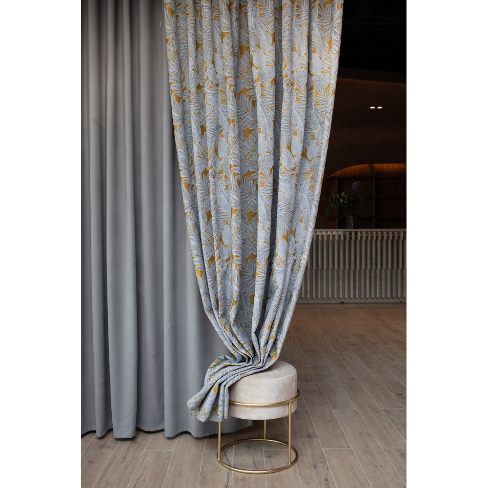 Draperie Altai, rejansa, 140 x 260 cm, semiopac, gri inchis