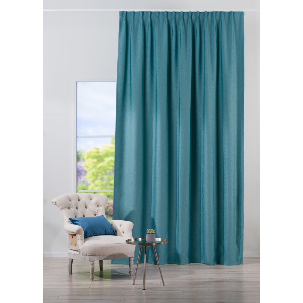Draperie Agios, rejansa, 140 x 260 cm, semiopac, turcoaz