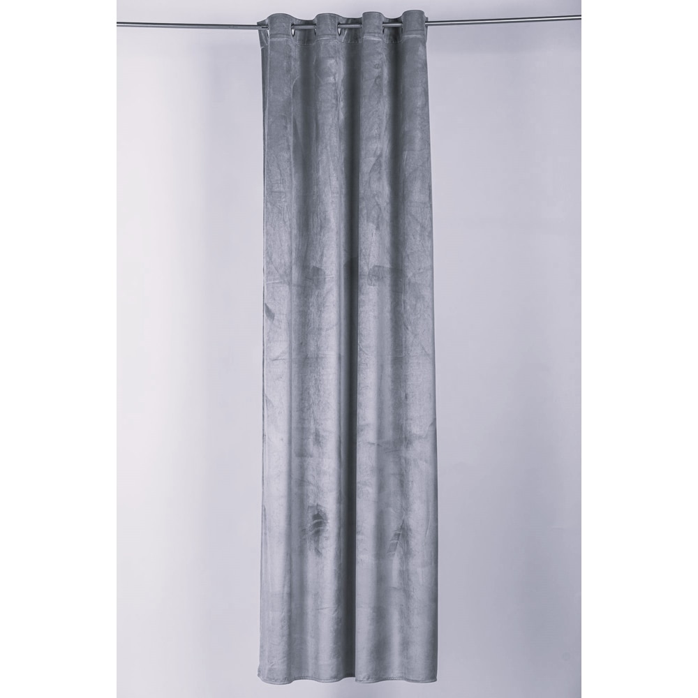 Draperie Oliva, inele, 140 x 260 cm, semiopac, gri inchis
