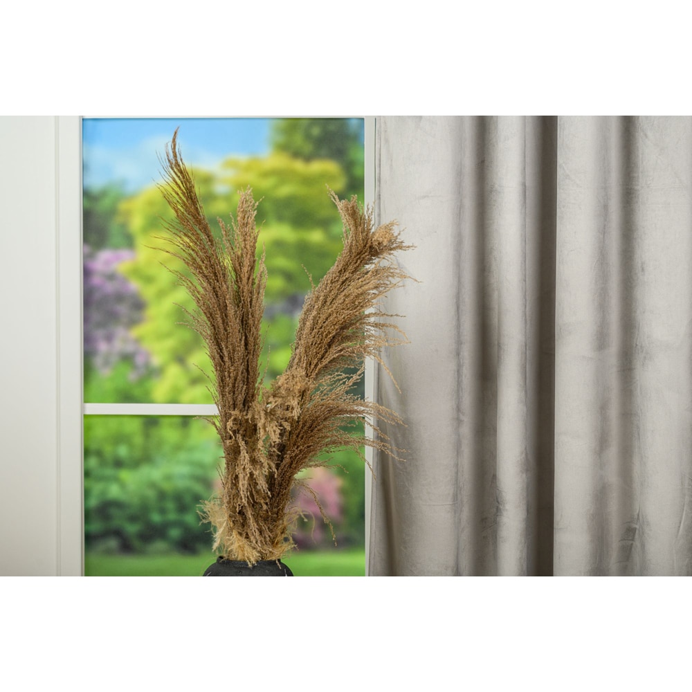 Draperie Oliva, inele, 140 x 260 cm, semiopac, gri deschis