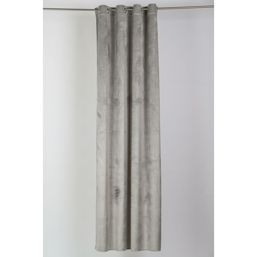 Draperie Oliva, inele, 140 x 260 cm, semiopac, gri deschis