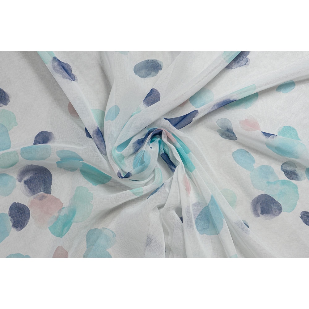 Perdea Lorraine, inele, 140 x 260 cm, albastru