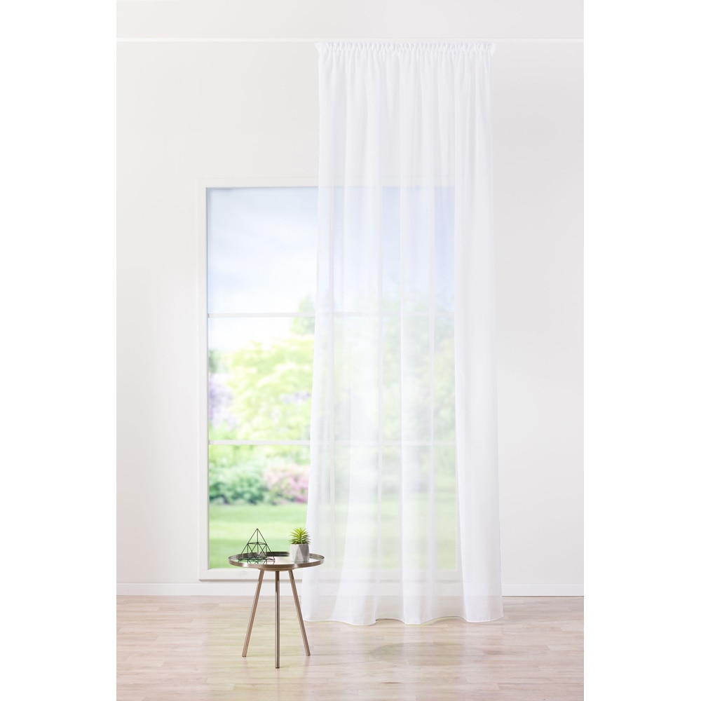 Perdea Lisso, rejansa, 140 x 260 cm, alb