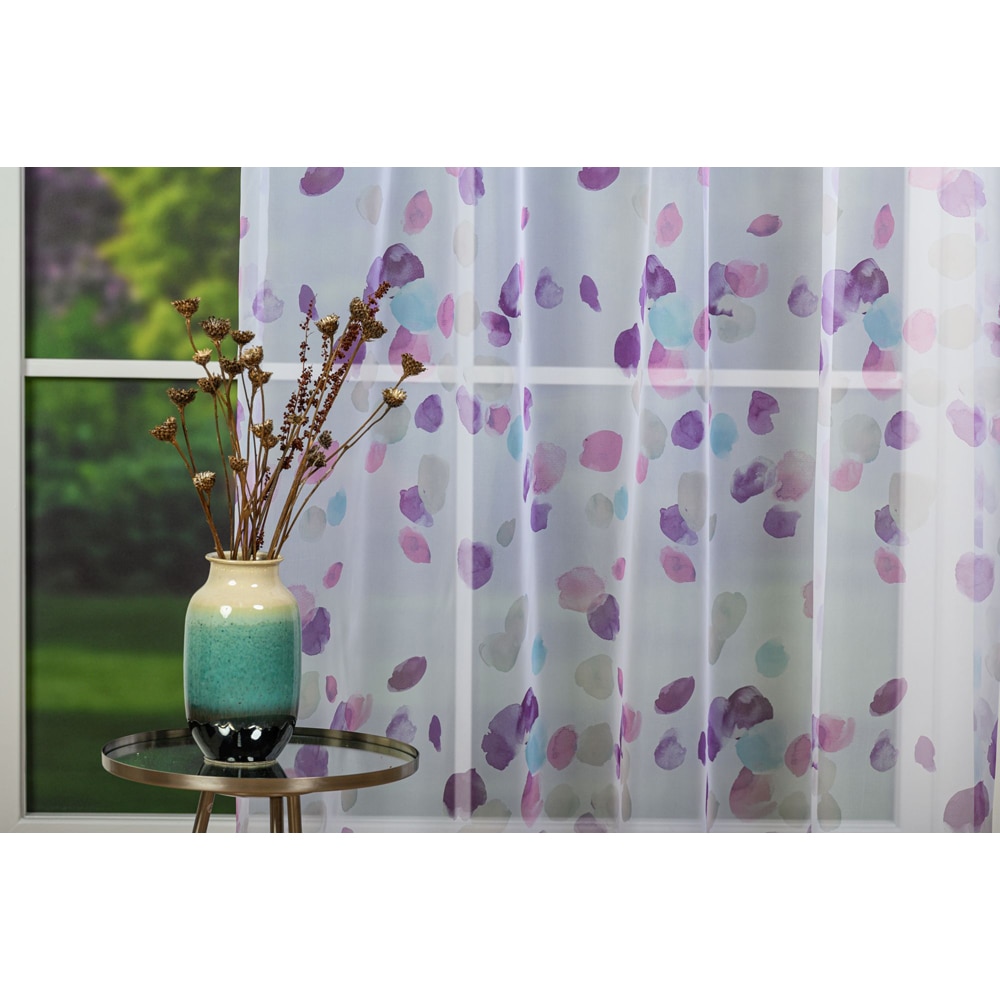 Perdea Loraine, rejansa, 140 x 260 cm, mov