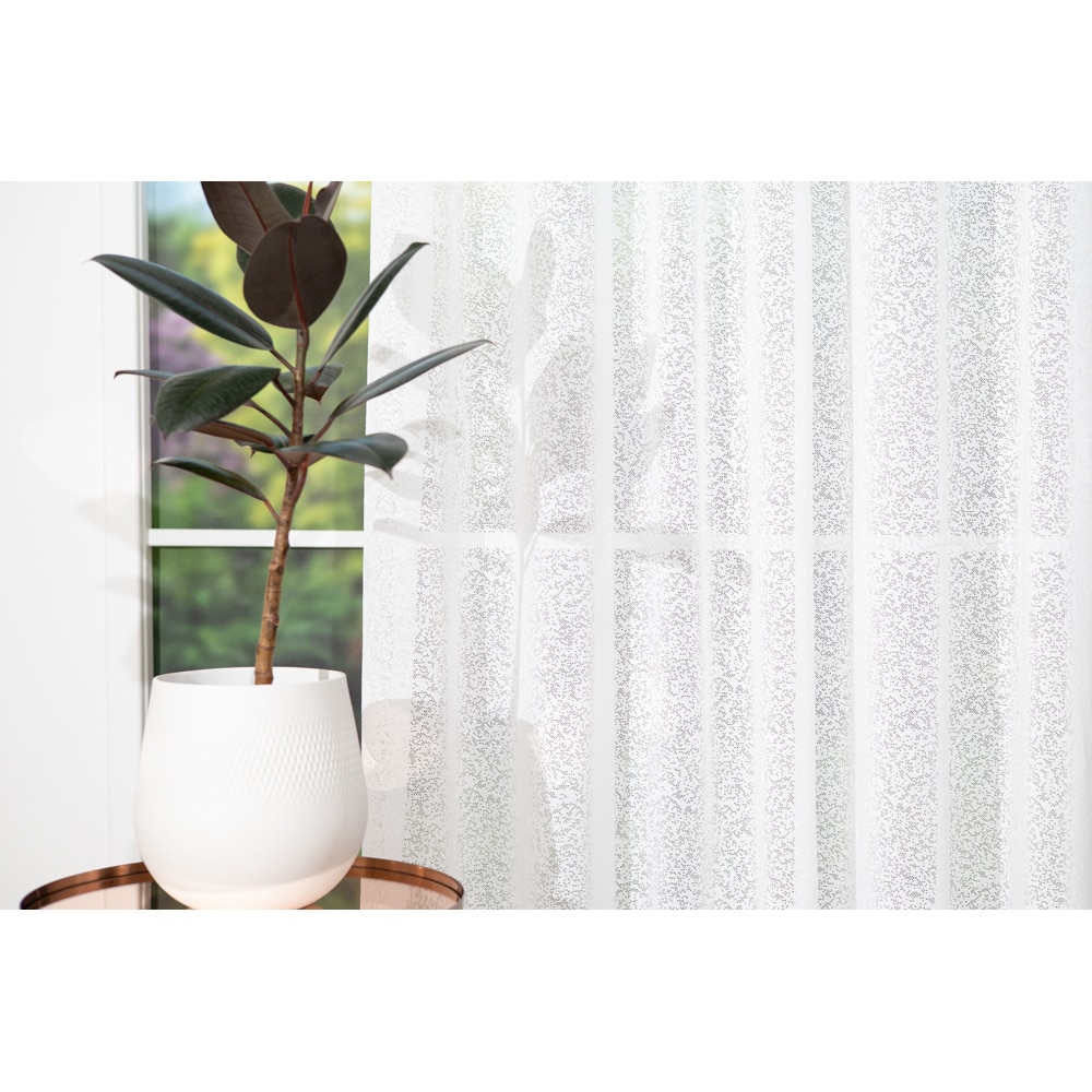 Perdea Alya, rejansa, 140 x 260 cm, alb