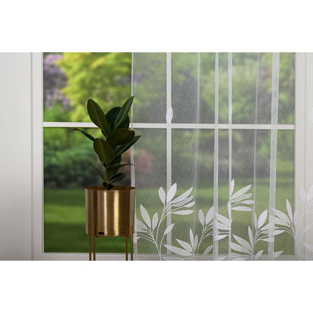 Perdea Petal, rejansa, 140 x 260 cm, alb