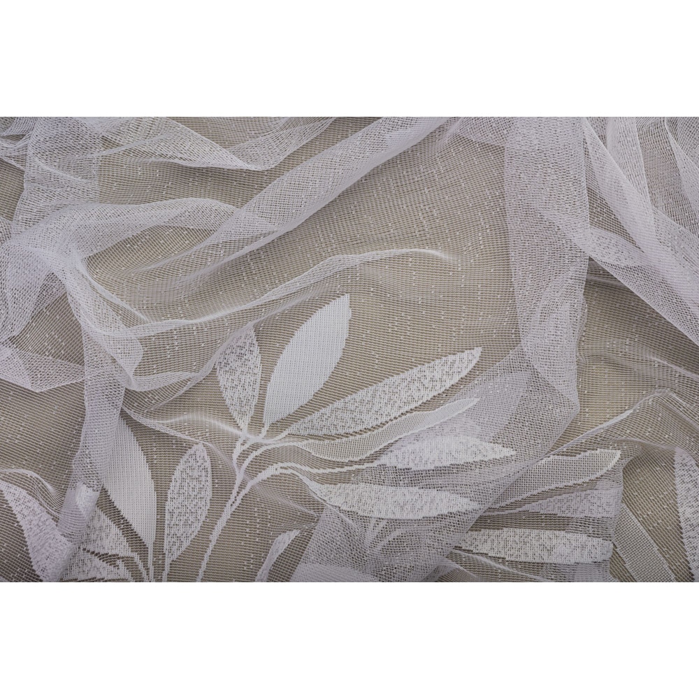 Perdea Petal, rejansa, 140 x 260 cm, alb