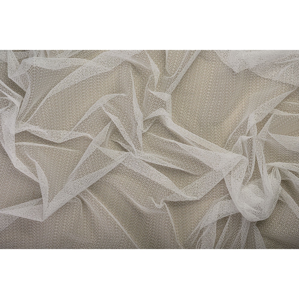 Perdea Rosette, inele, 140 x 260 cm, alb