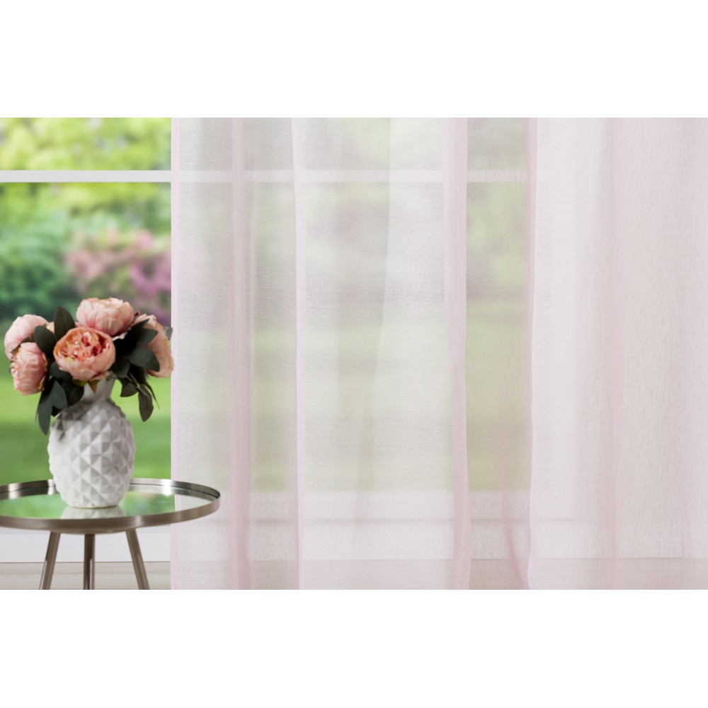 Perdea Desert, inele, 140 x 260 cm, roz