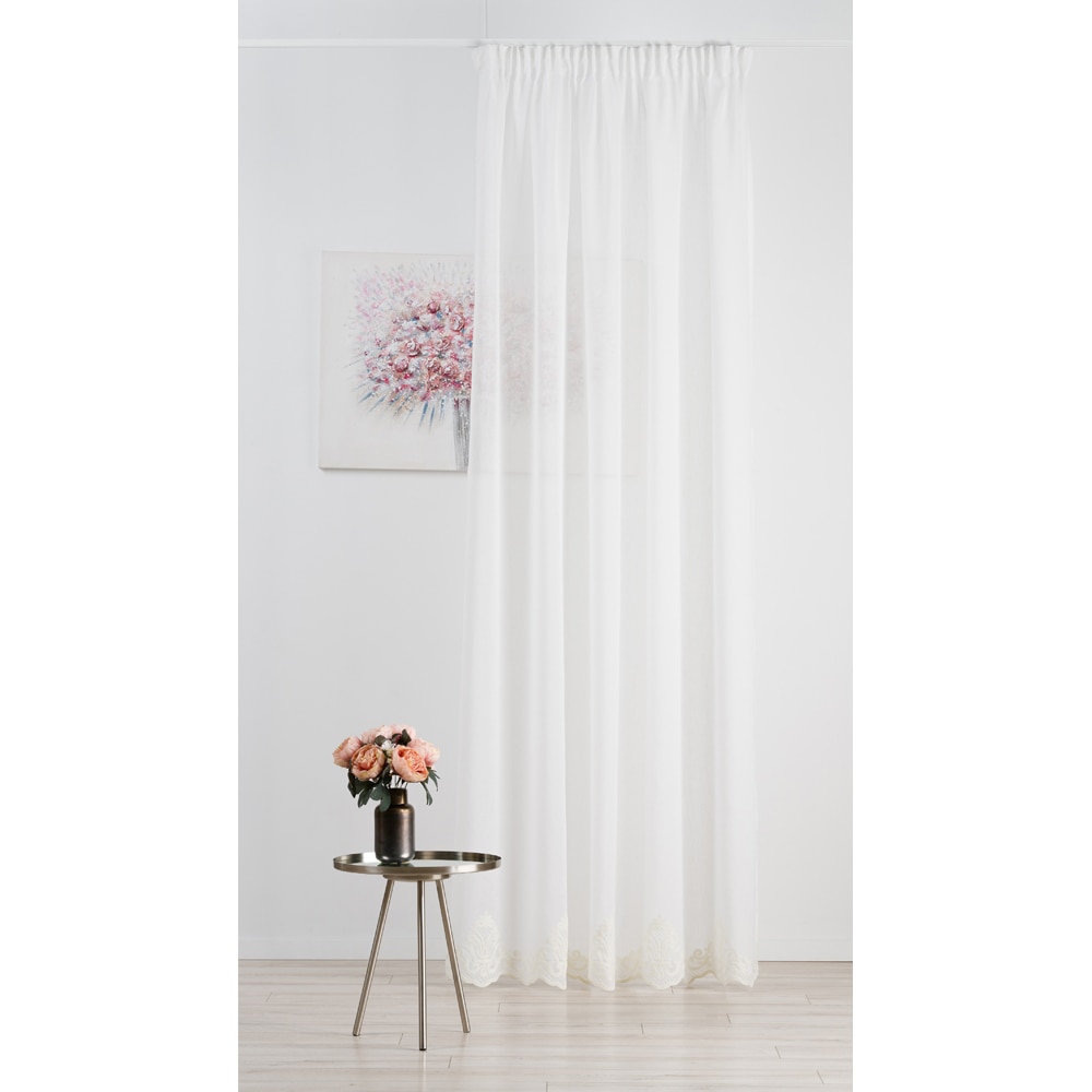 Perdea Angelique, rejansa, 140 x 260 cm, crem