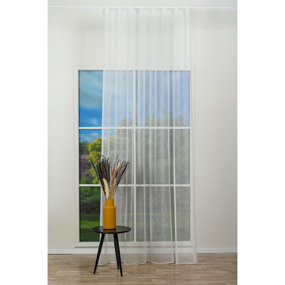 Perdea Valle, rejansa, 140 x 260 cm, alb