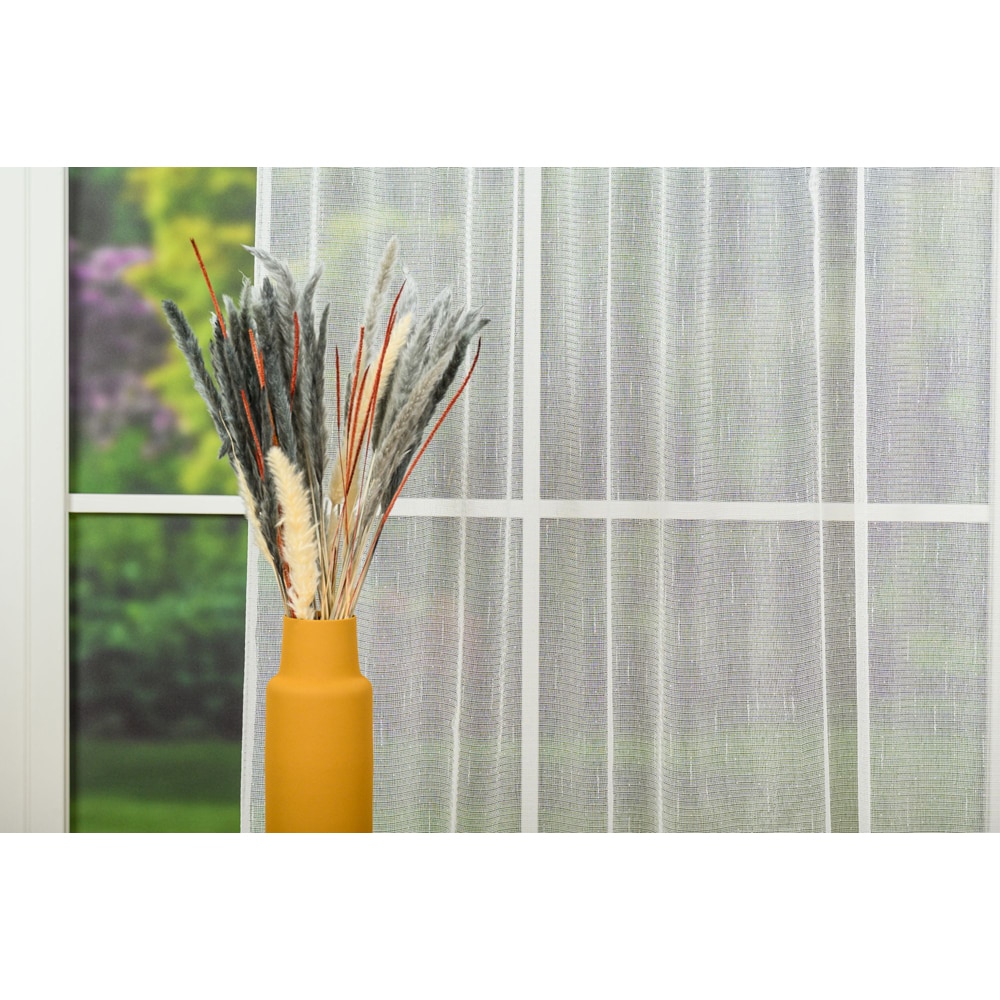 Perdea Valle, rejansa, 140 x 260 cm, alb