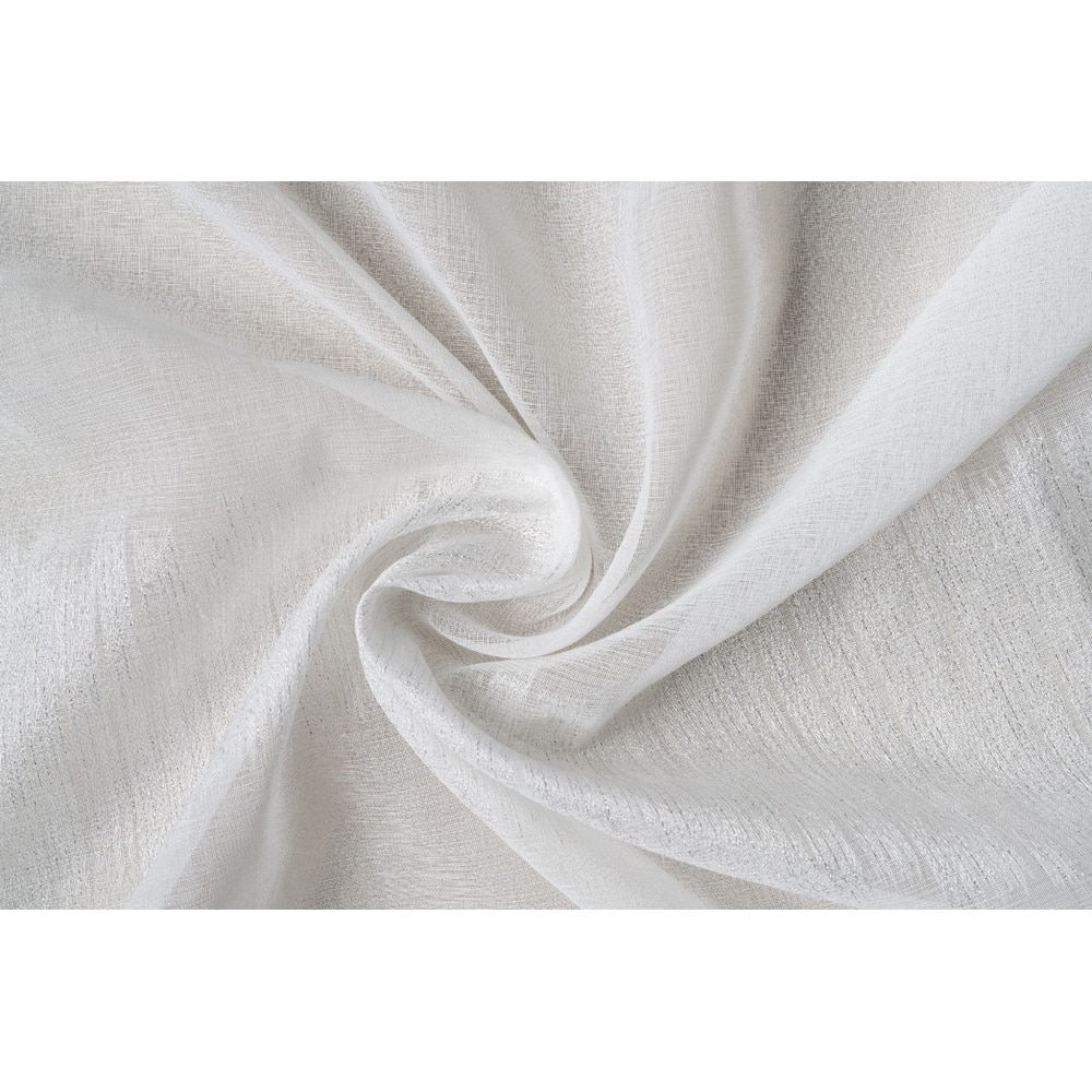 Perdea Jessie, rejansa, 140 x 260 cm, alb-argintiu