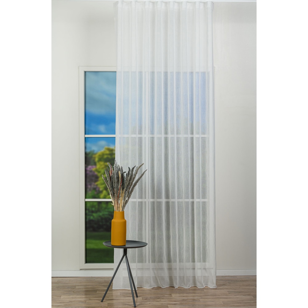 Perdea Kleo, rejansa, 140 x 260 cm, alb