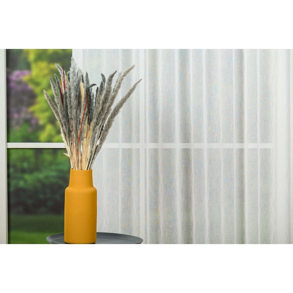 Perdea Kleo, rejansa, 140 x 260 cm, alb